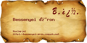 Bessenyei Áron névjegykártya