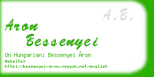 aron bessenyei business card