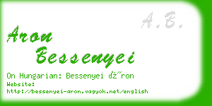 aron bessenyei business card